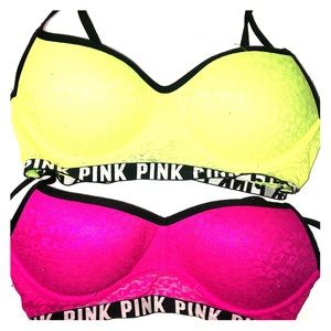 Pink limited edition sports bra.